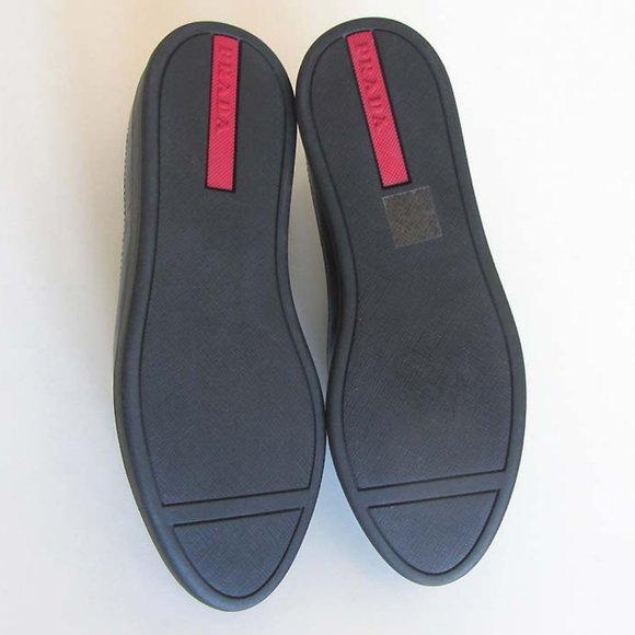 PRADA patent saffiano platform skate sneakers 35 / 5 US - Picture 4 of 8